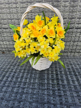 Load image into Gallery viewer, Spring Artificial Daffodil in White Basket