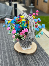 Load image into Gallery viewer, Rainbow Rose Bouquet in Heart Planter