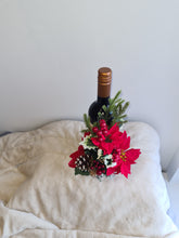 Load image into Gallery viewer, Poinsttia Bottle Decoration Dining Centrepiece