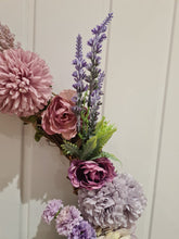 Load image into Gallery viewer, Pastel Artificial Spring Floral Wreath wall Hanger Ferry Creations 
