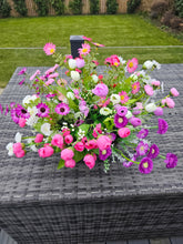 Load image into Gallery viewer, Artificial Mixed Floral Hanging Basket
