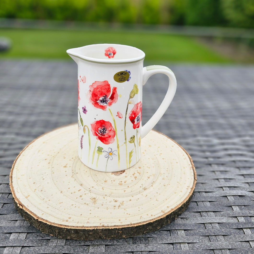 Poppy Detailed China Jug