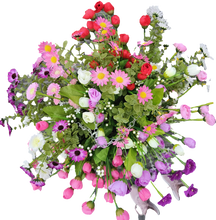 Load image into Gallery viewer, Artificial Mixed Floral Hanging Basket
