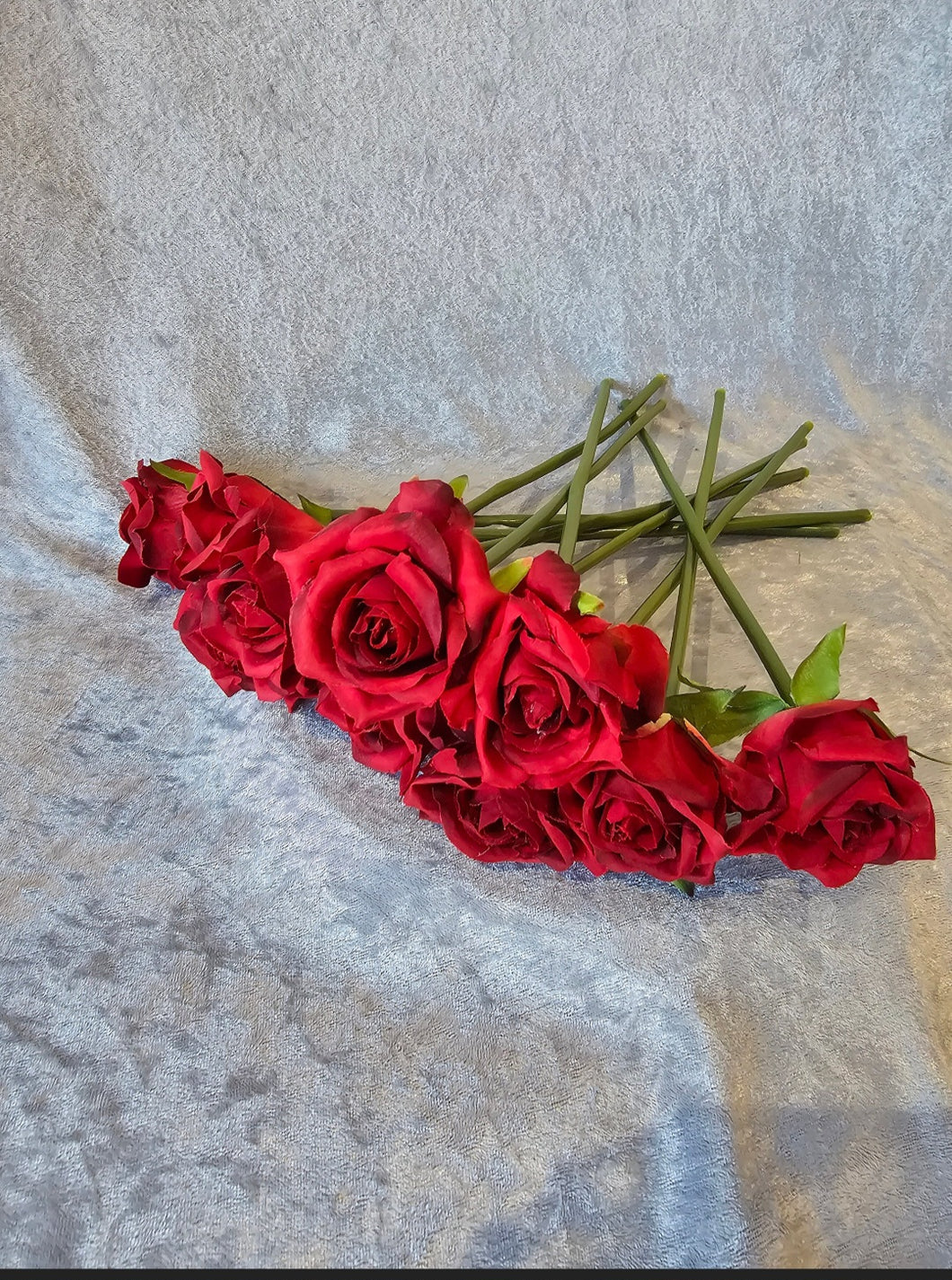 One Dozen Silk Red Roses