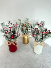 Load image into Gallery viewer, White Christmas Glass Jar Decoration

