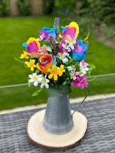 Load image into Gallery viewer, Rainbow Rose Faux Flower Bouquet
