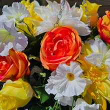 Load image into Gallery viewer, Mixed Artificial Floral Hanging Basket
