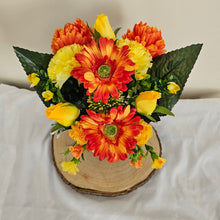 Load image into Gallery viewer, Handmade Gerbera, Rose and Carnation Memorial Grave Pot
