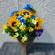 Load image into Gallery viewer, Sunflower and Geranium Wall Baskets
