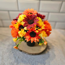 Load image into Gallery viewer, Handmade Autumn Sunflower Memorial Grave Pot
