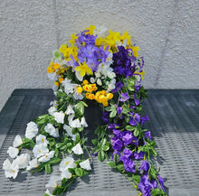 Load image into Gallery viewer, Handmade Artificial Morning Glory Trailing Hanging Basket
