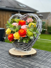 Load image into Gallery viewer, Mixed Rose In Heart Planter

