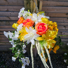 Load image into Gallery viewer, Mixed Artificial Floral Hanging Basket
