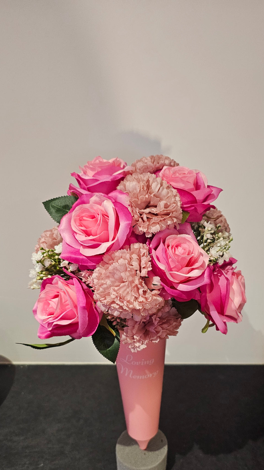 Pink Spiked Grave Vase 