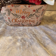 Load image into Gallery viewer, Luxury Christmas Poinsettia Home Decor Planter.  Red, White and Gold Christmas Floral Display Christmas Centrepiece
