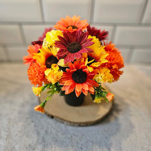 Load image into Gallery viewer, Handmade Autumn Sunflower Memorial Grave Pot
