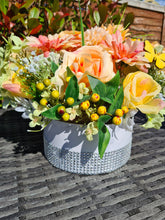 Load image into Gallery viewer, Luxury marble and diamante peach and orange faux flower
