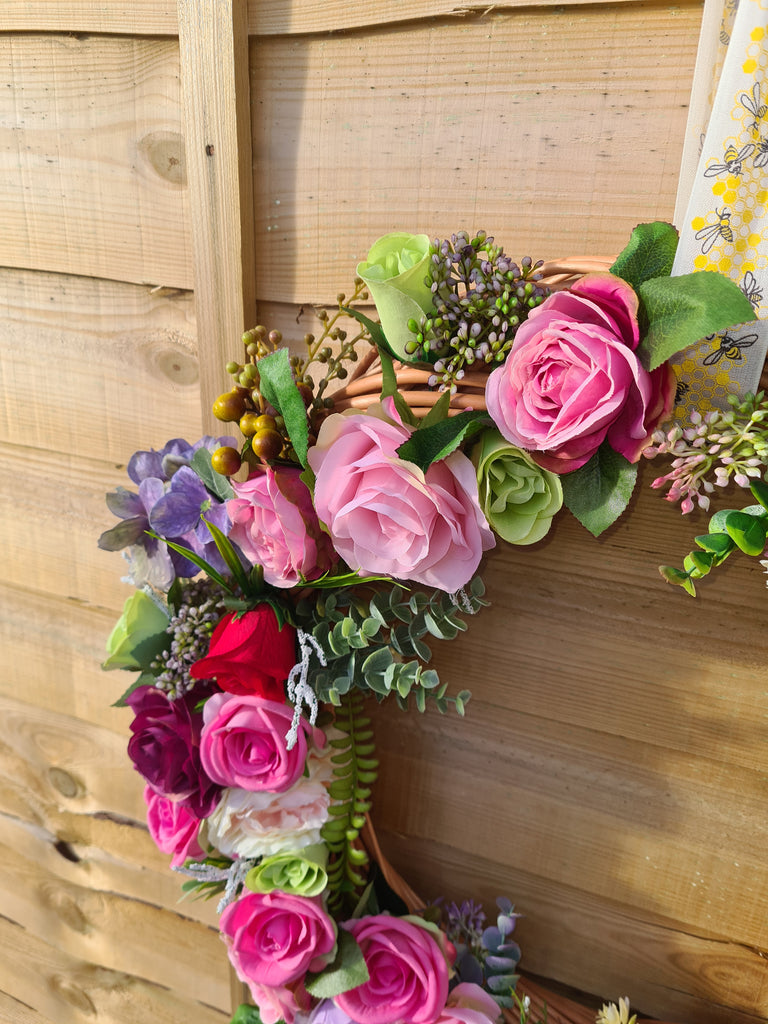 Luxury Rose and Hydrangea Spring Wreath