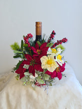 Load image into Gallery viewer, Dining Table Centrepiece  Bottle Poinsettia Decoration
