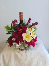 Load image into Gallery viewer, Dining Table Centrepiece  Bottle Poinsettia Decoration
