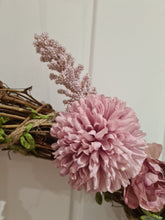 Load image into Gallery viewer, Pastel Artificial Spring Floral Wreath wall Hanger Ferry Creations 
